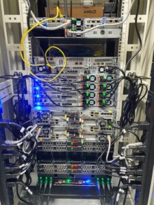 back view of rack in data centre