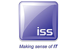blue square logo of iss making sense of IT a client of datanet